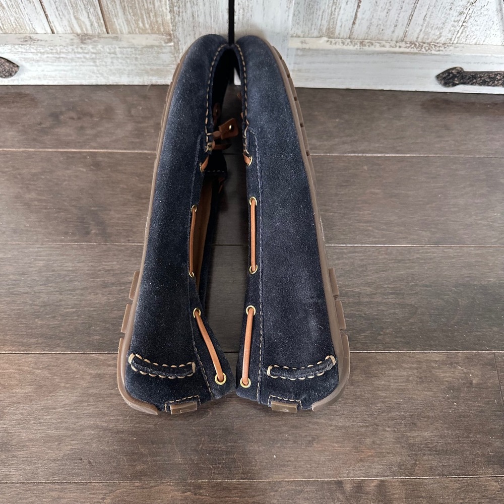Clarks Artisan Dunbar Cruiser Suede Loafer Nautical Preppy Casual Navy 9.5 - Picture 4 of 7